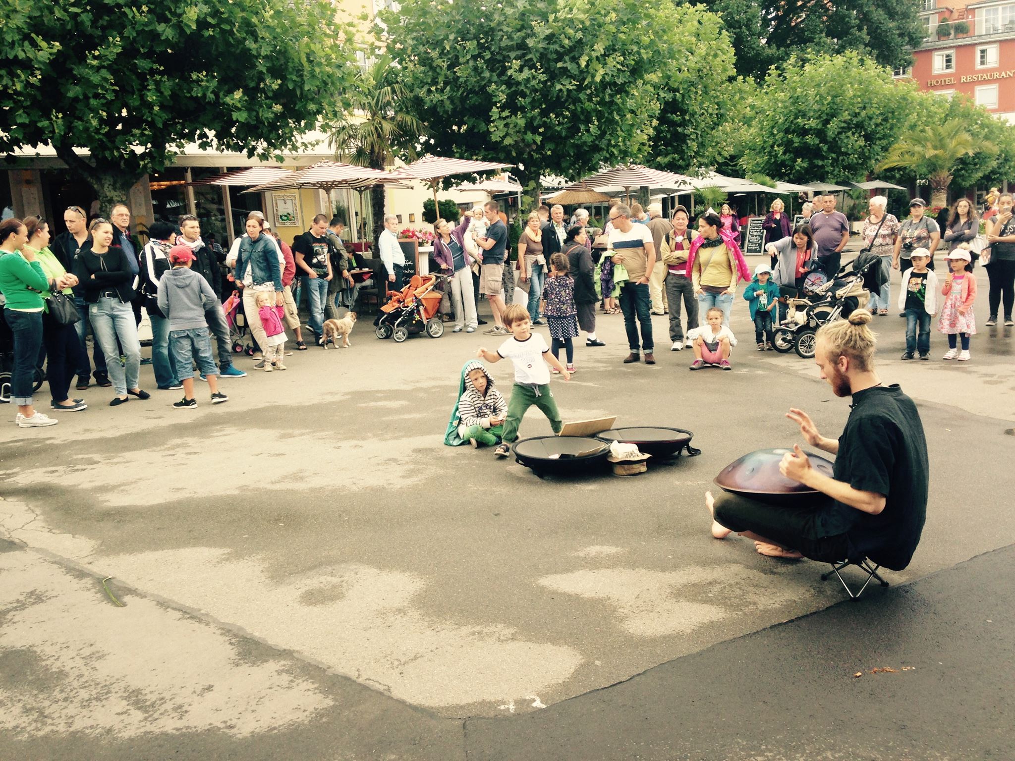 Handpan player Malte Marten in Lindau