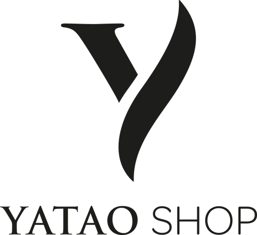 Black and white logo featuring a stylized letter Y above the words YATAO SHOP in bold, uppercase letters, representing Yatao Handpan Shop—your trusted Handpan Shop Germany.