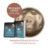 YataoPan D Kurd 13 + Handpan Fundamentals Online Course Bundle