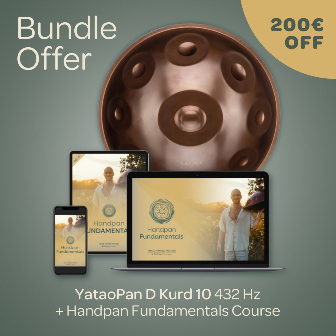 Yataopan D Kurd 10 432 Hz Handpan Fundamentals Bundle Discount
