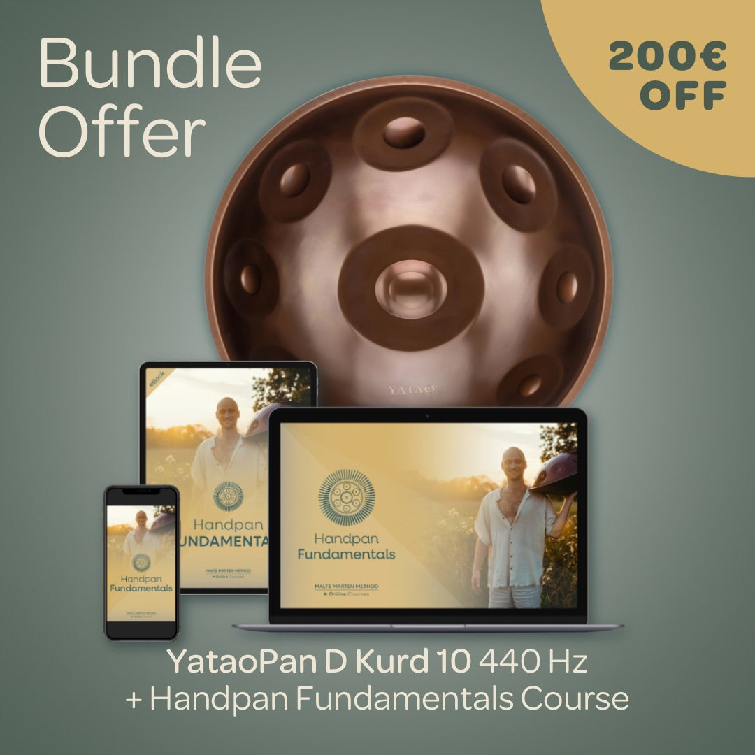 Yataopan D Kurd 10 440 Hz Handpan Fundamentals Bundle Discount