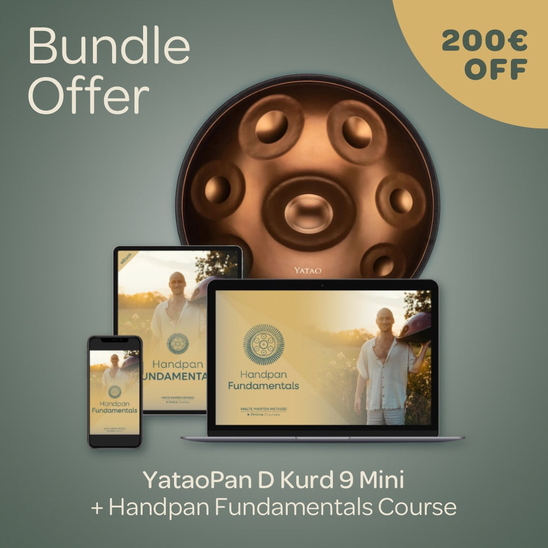 Yataopan D Kurd 9 Mini Handpan Fundamentals Bundle Discount